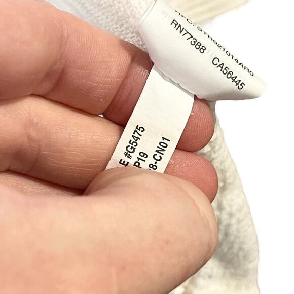 Madewell‎ Summer Ryder Cardigan Sweater Stripe Texture Solid Ivory Open Front XL - Picture 8 of 8